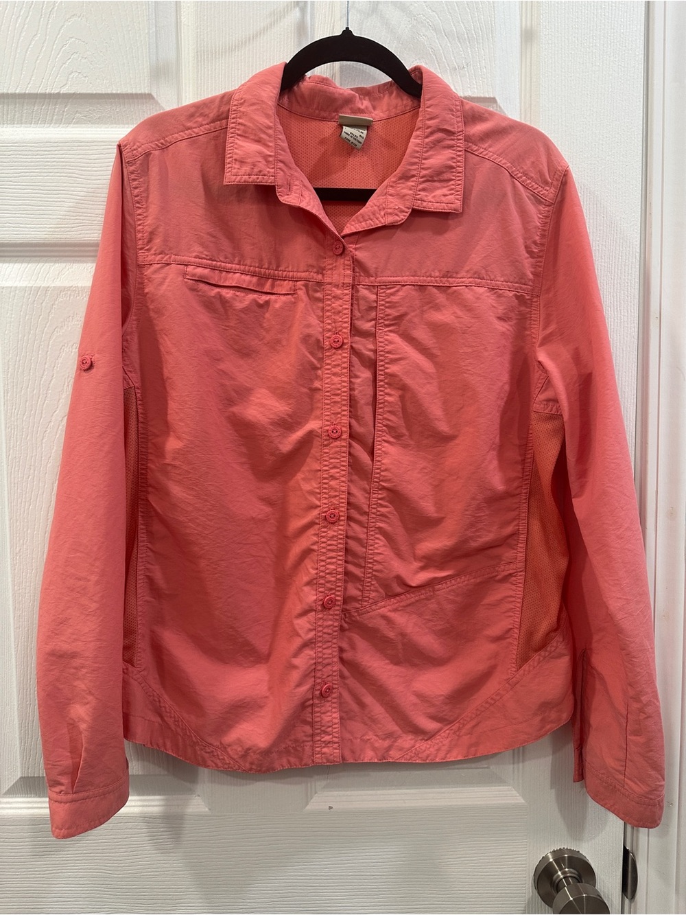 LL Bean Womens Large Long Sleeve Fishing Hiking Venture Shirt Size L